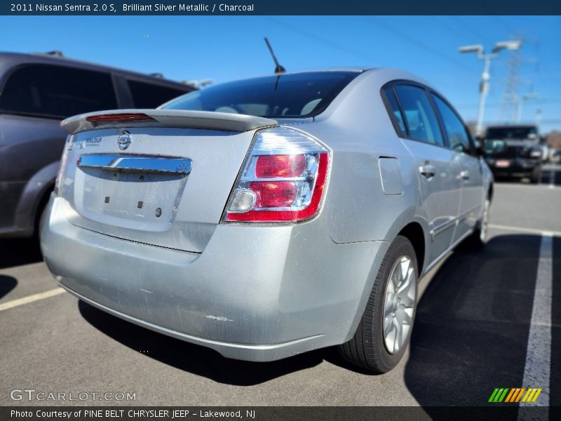 Brilliant Silver Metallic / Charcoal 2011 Nissan Sentra 2.0 S