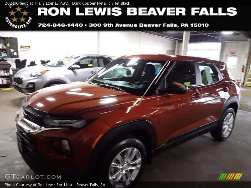 Dark Copper Metallic / Jet Black 2021 Chevrolet TrailBlazer LS AWD