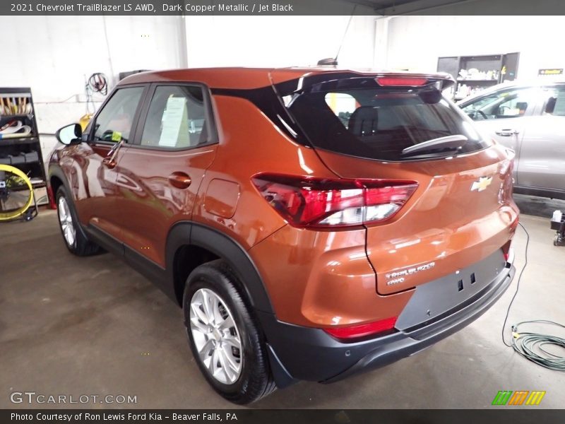 Dark Copper Metallic / Jet Black 2021 Chevrolet TrailBlazer LS AWD