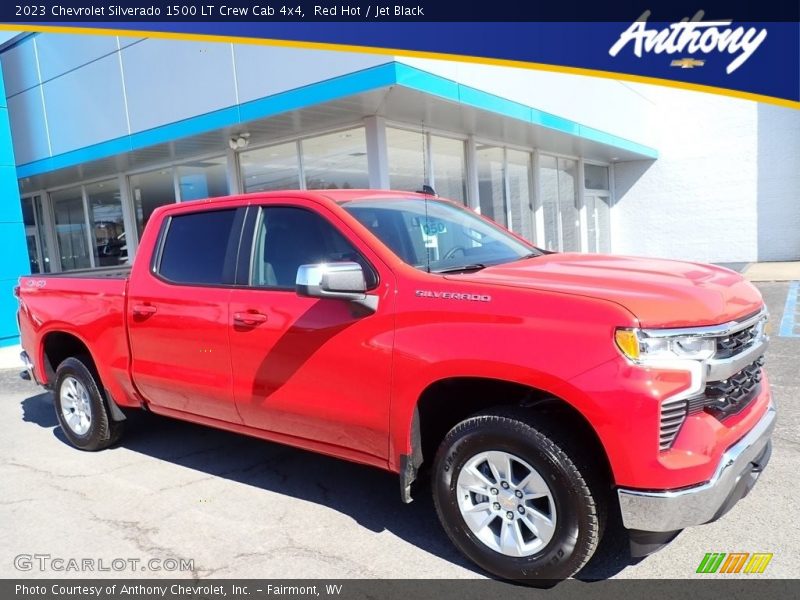 Red Hot / Jet Black 2023 Chevrolet Silverado 1500 LT Crew Cab 4x4