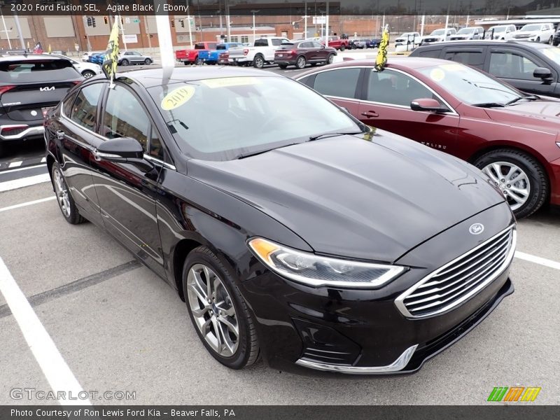 Agate Black / Ebony 2020 Ford Fusion SEL