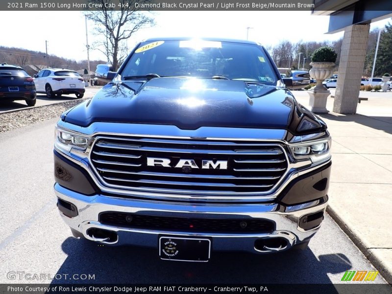 Diamond Black Crystal Pearl / Light Frost Beige/Mountain Brown 2021 Ram 1500 Long Horn Crew Cab 4x4