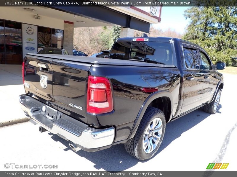Diamond Black Crystal Pearl / Light Frost Beige/Mountain Brown 2021 Ram 1500 Long Horn Crew Cab 4x4