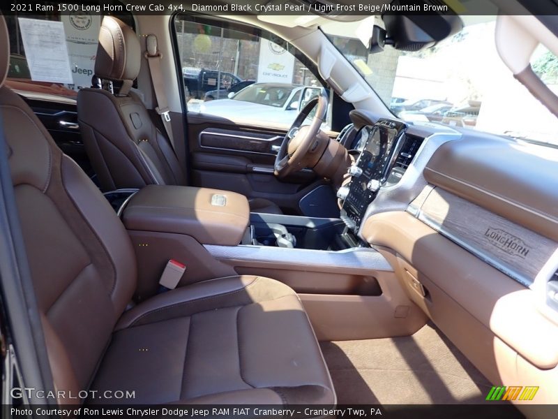 Diamond Black Crystal Pearl / Light Frost Beige/Mountain Brown 2021 Ram 1500 Long Horn Crew Cab 4x4