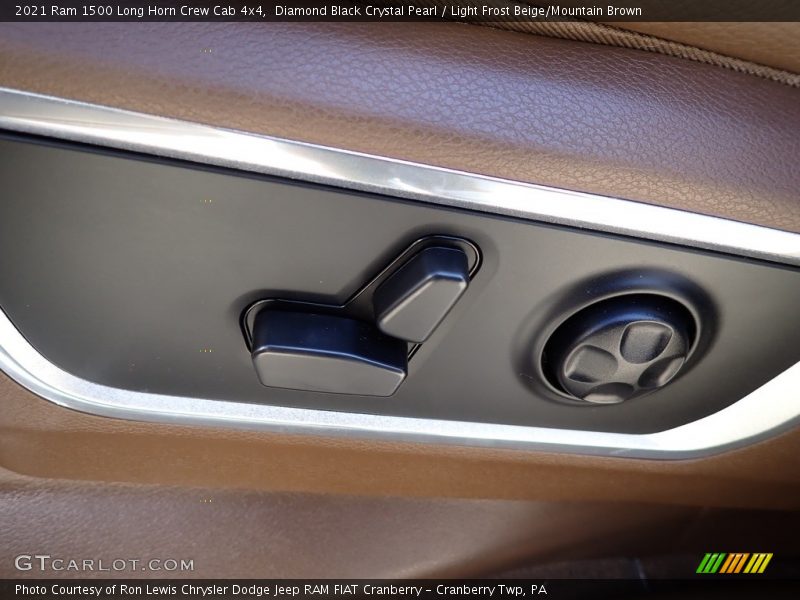 Diamond Black Crystal Pearl / Light Frost Beige/Mountain Brown 2021 Ram 1500 Long Horn Crew Cab 4x4