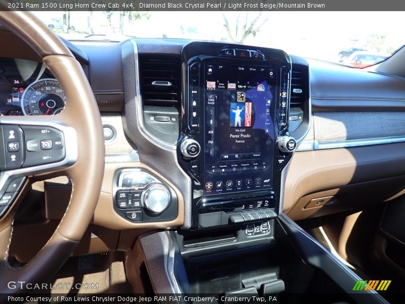 Diamond Black Crystal Pearl / Light Frost Beige/Mountain Brown 2021 Ram 1500 Long Horn Crew Cab 4x4