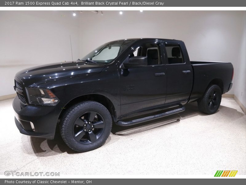 Brilliant Black Crystal Pearl / Black/Diesel Gray 2017 Ram 1500 Express Quad Cab 4x4