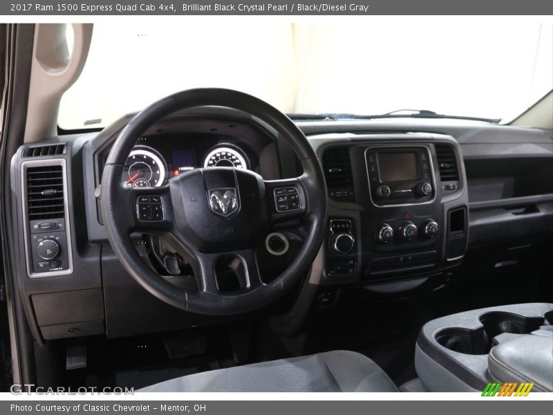 Brilliant Black Crystal Pearl / Black/Diesel Gray 2017 Ram 1500 Express Quad Cab 4x4