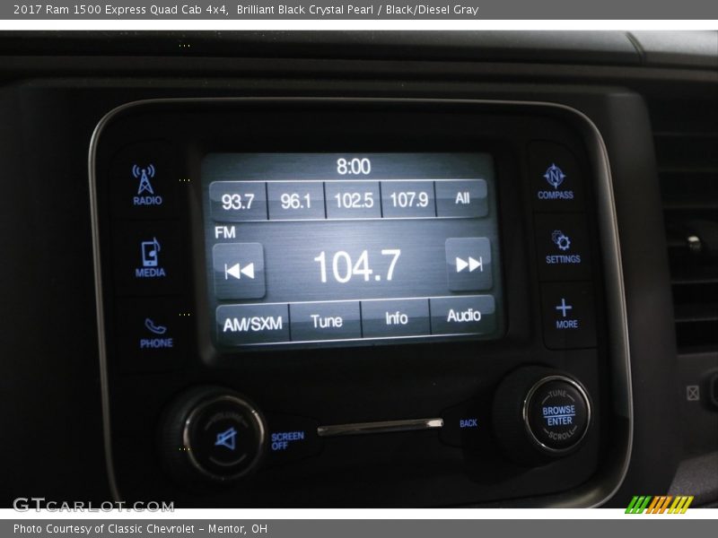 Brilliant Black Crystal Pearl / Black/Diesel Gray 2017 Ram 1500 Express Quad Cab 4x4