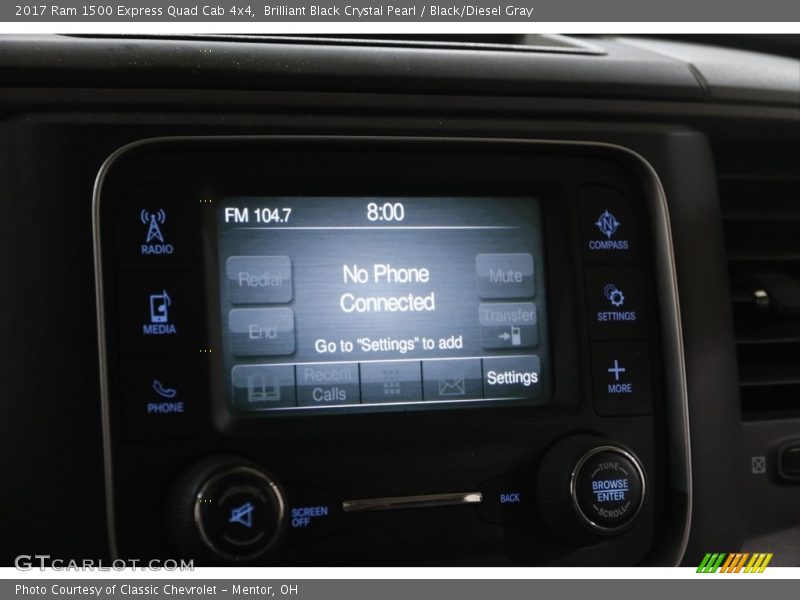 Brilliant Black Crystal Pearl / Black/Diesel Gray 2017 Ram 1500 Express Quad Cab 4x4