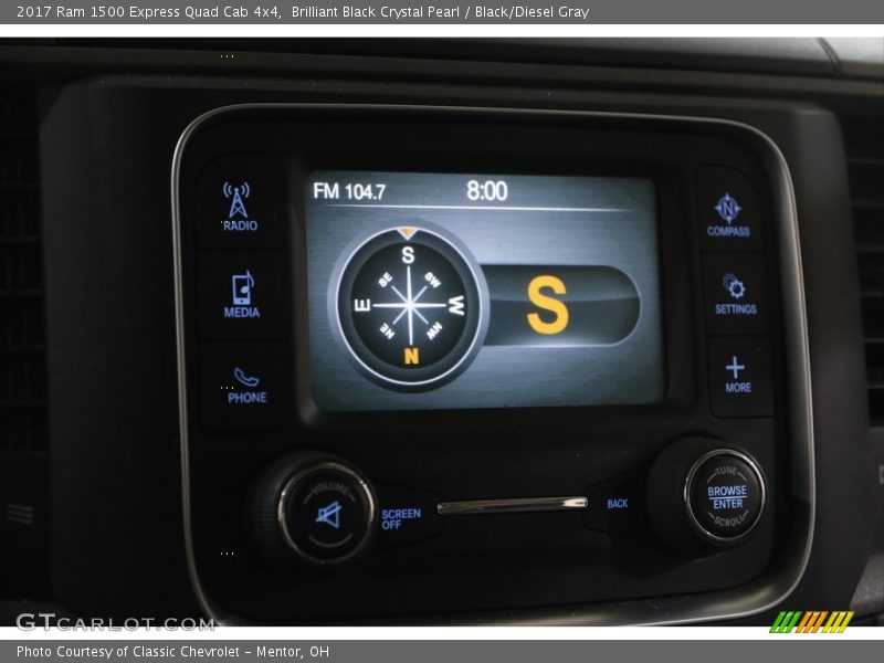 Brilliant Black Crystal Pearl / Black/Diesel Gray 2017 Ram 1500 Express Quad Cab 4x4