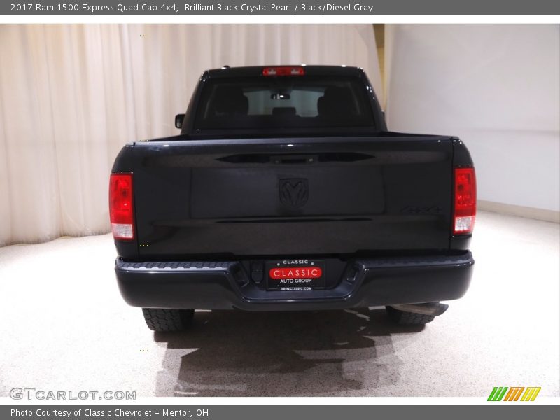 Brilliant Black Crystal Pearl / Black/Diesel Gray 2017 Ram 1500 Express Quad Cab 4x4