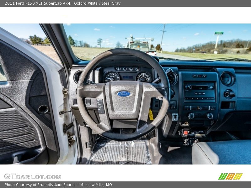 Oxford White / Steel Gray 2011 Ford F150 XLT SuperCab 4x4