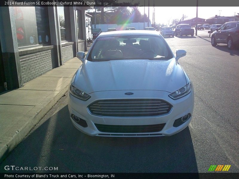 Oxford White / Dune 2014 Ford Fusion SE EcoBoost