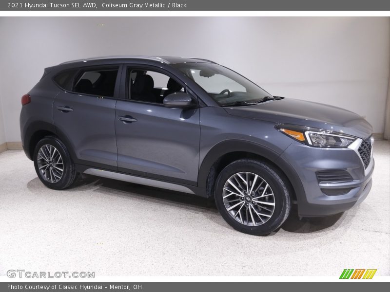 Coliseum Gray Metallic / Black 2021 Hyundai Tucson SEL AWD