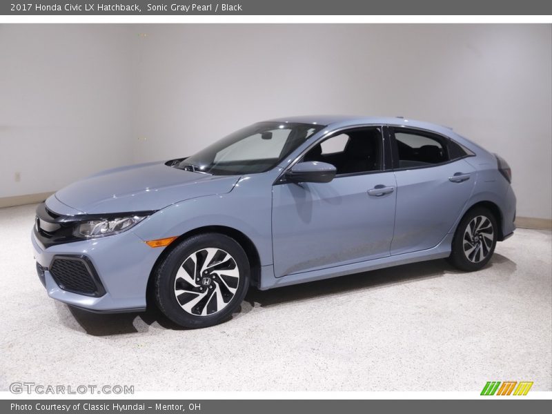 Sonic Gray Pearl / Black 2017 Honda Civic LX Hatchback