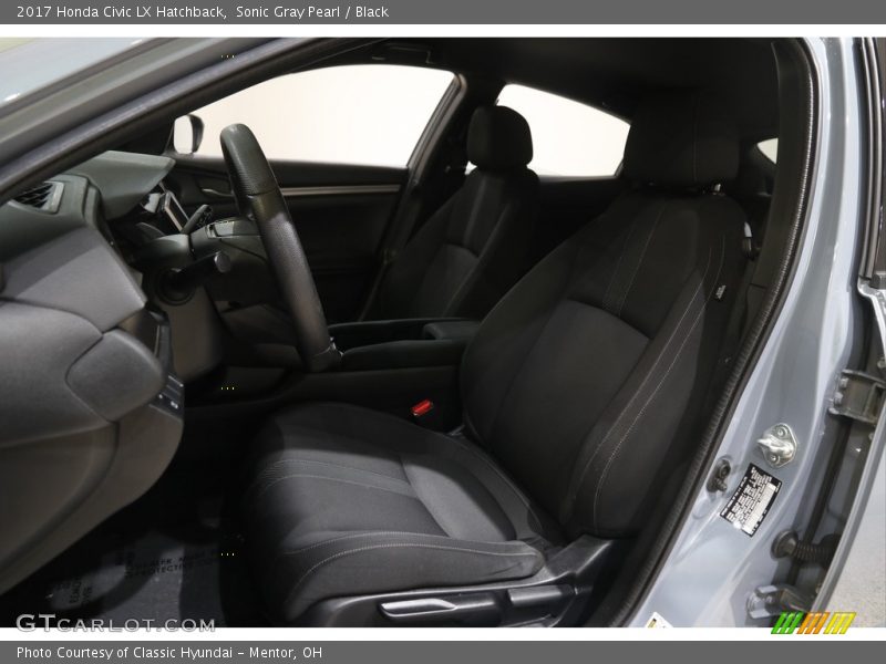 Sonic Gray Pearl / Black 2017 Honda Civic LX Hatchback