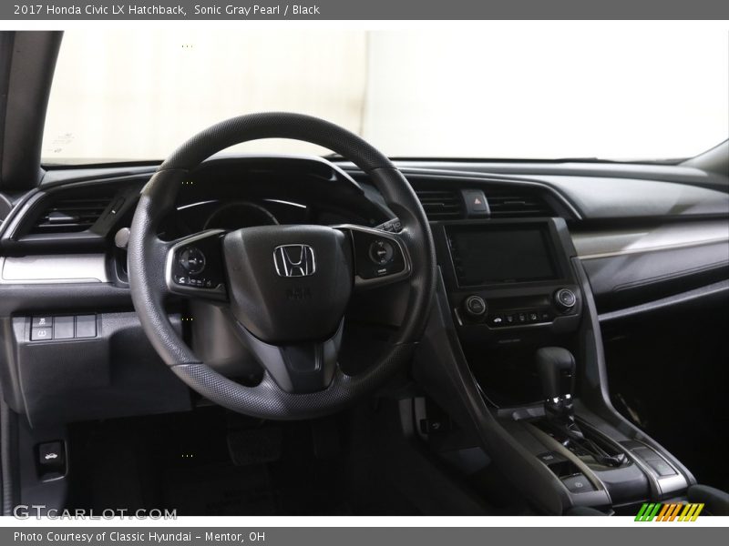 Sonic Gray Pearl / Black 2017 Honda Civic LX Hatchback