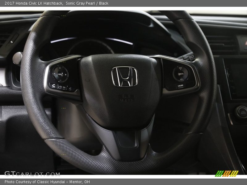 Sonic Gray Pearl / Black 2017 Honda Civic LX Hatchback