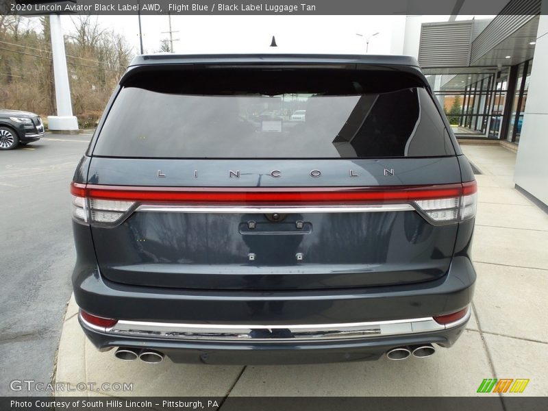 Flight Blue / Black Label Luggage Tan 2020 Lincoln Aviator Black Label AWD