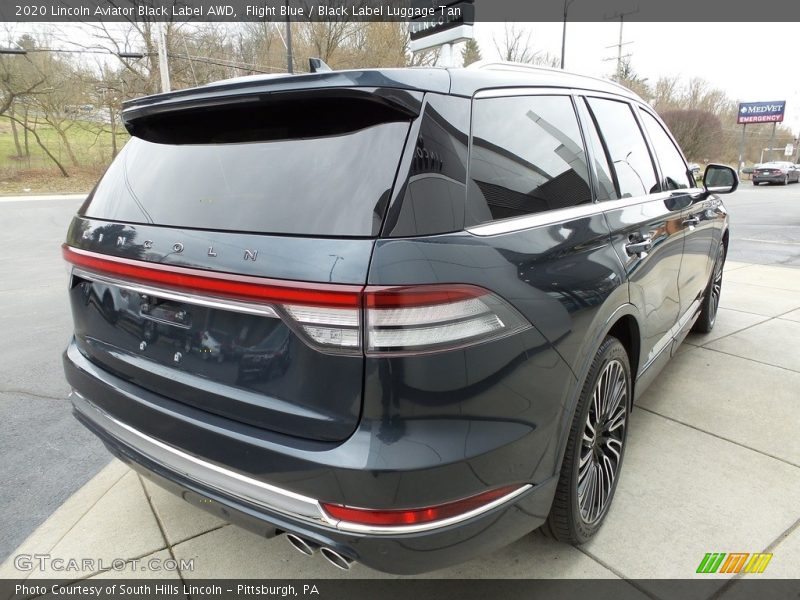 Flight Blue / Black Label Luggage Tan 2020 Lincoln Aviator Black Label AWD