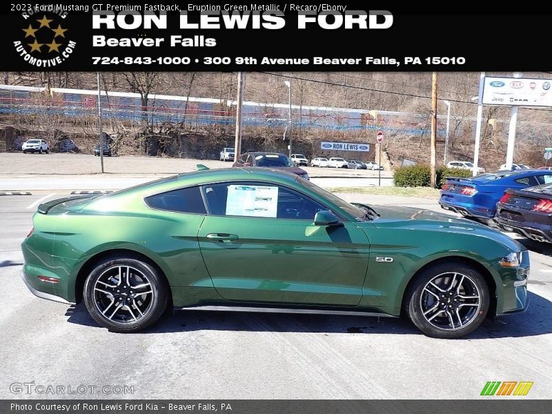 Eruption Green Metallic / Recaro/Ebony 2023 Ford Mustang GT Premium Fastback