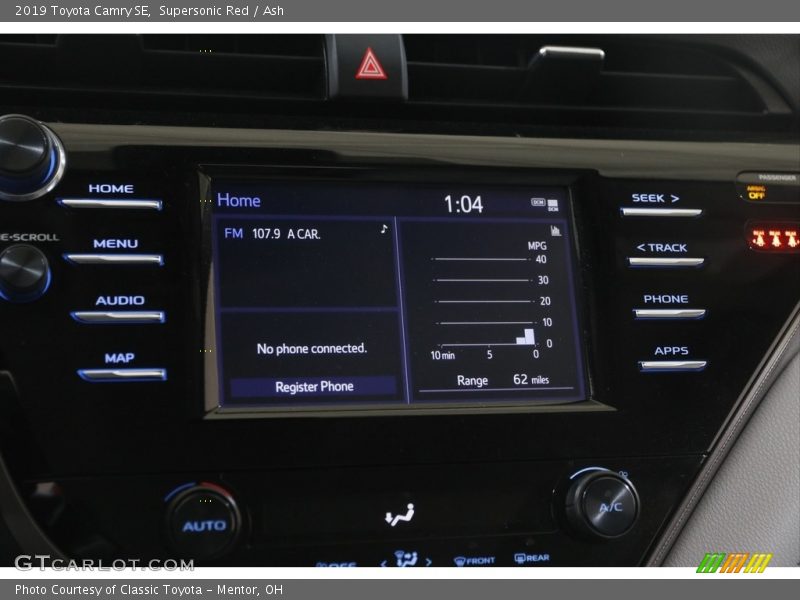 Supersonic Red / Ash 2019 Toyota Camry SE