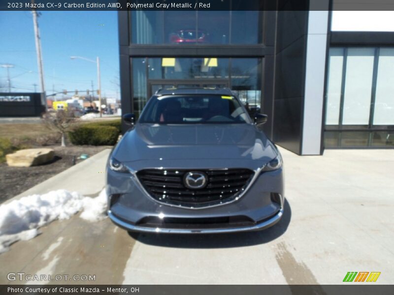Polymetal Gray Metallic / Red 2023 Mazda CX-9 Carbon Edition AWD