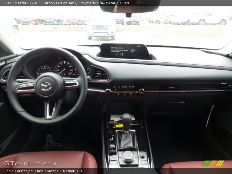 Polymetal Gray Metallic / Red 2023 Mazda CX-30 S Carbon Edition AWD