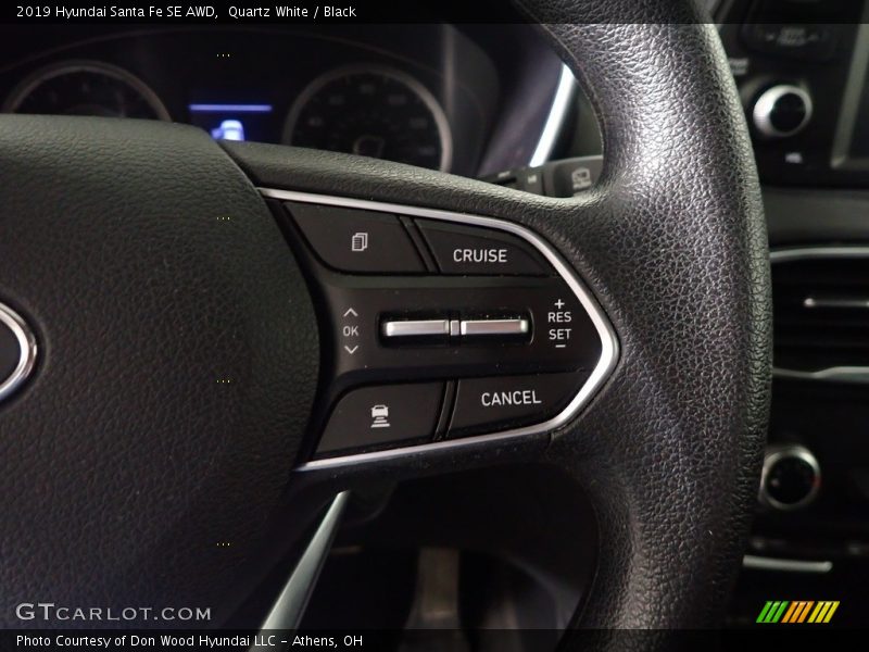 Quartz White / Black 2019 Hyundai Santa Fe SE AWD