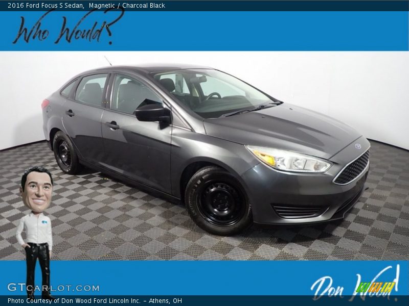 Magnetic / Charcoal Black 2016 Ford Focus S Sedan