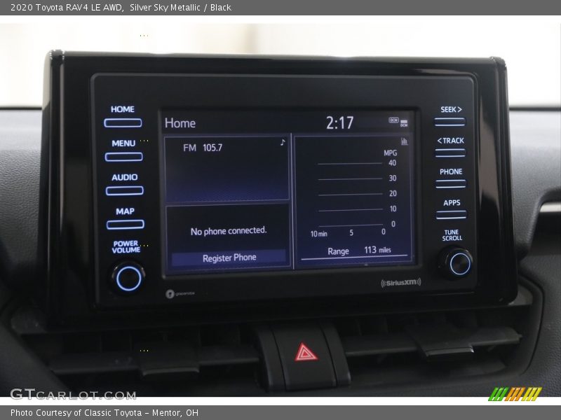 Silver Sky Metallic / Black 2020 Toyota RAV4 LE AWD