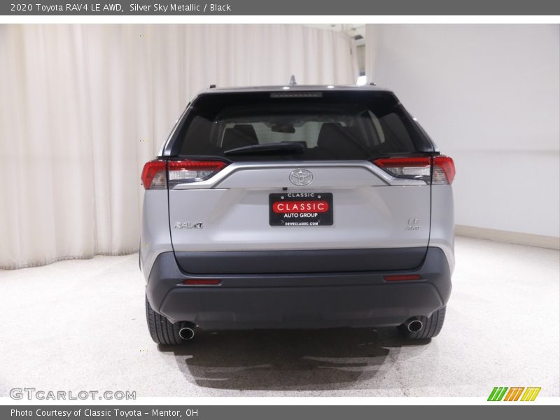 Silver Sky Metallic / Black 2020 Toyota RAV4 LE AWD
