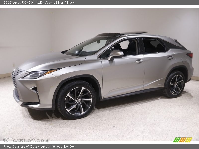 Atomic Silver / Black 2019 Lexus RX 450h AWD