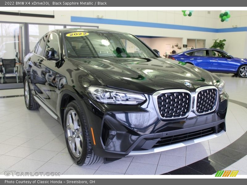 Black Sapphire Metallic / Black 2022 BMW X4 xDrive30i