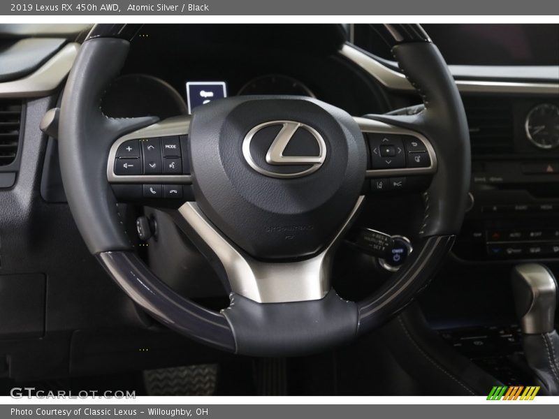 Atomic Silver / Black 2019 Lexus RX 450h AWD