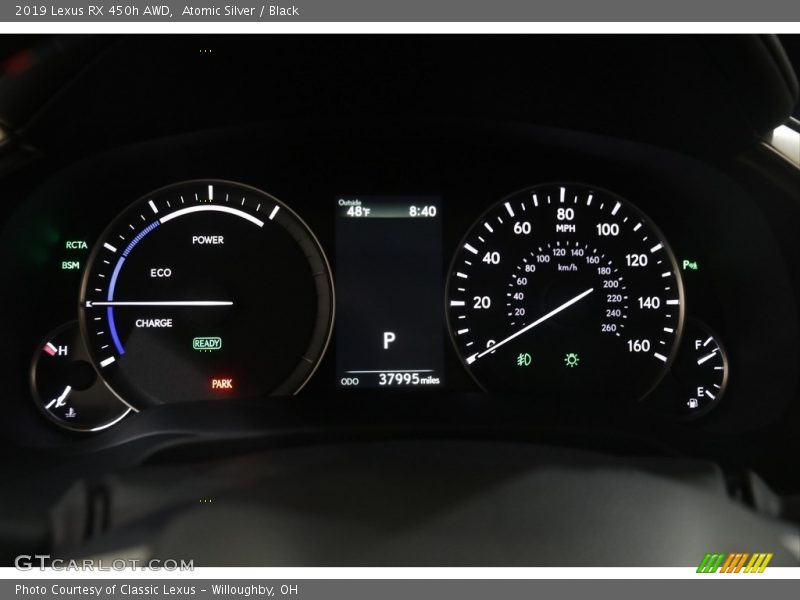 Atomic Silver / Black 2019 Lexus RX 450h AWD