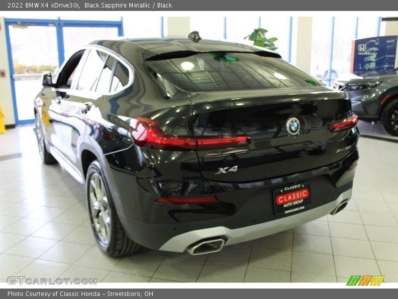 Black Sapphire Metallic / Black 2022 BMW X4 xDrive30i