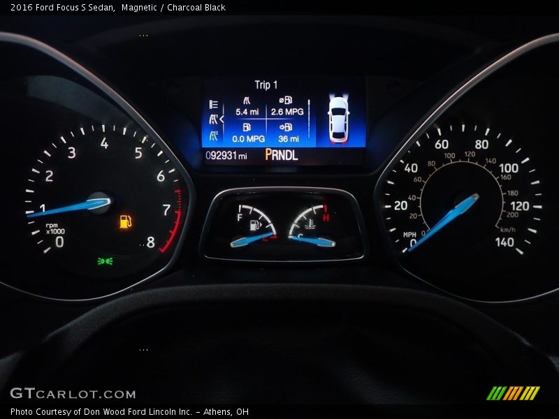 Magnetic / Charcoal Black 2016 Ford Focus S Sedan