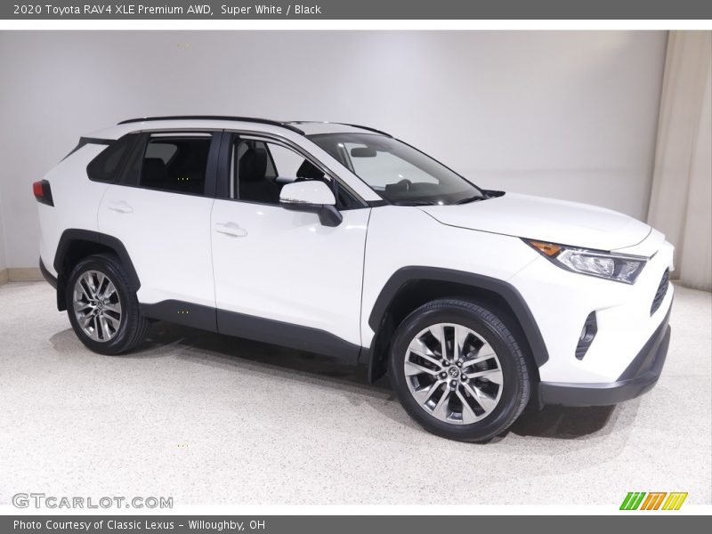 Super White / Black 2020 Toyota RAV4 XLE Premium AWD