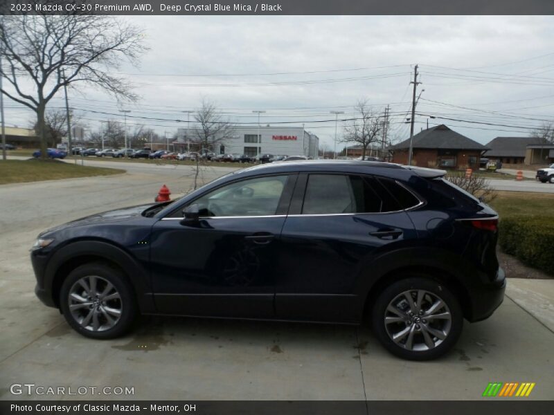 Deep Crystal Blue Mica / Black 2023 Mazda CX-30 Premium AWD