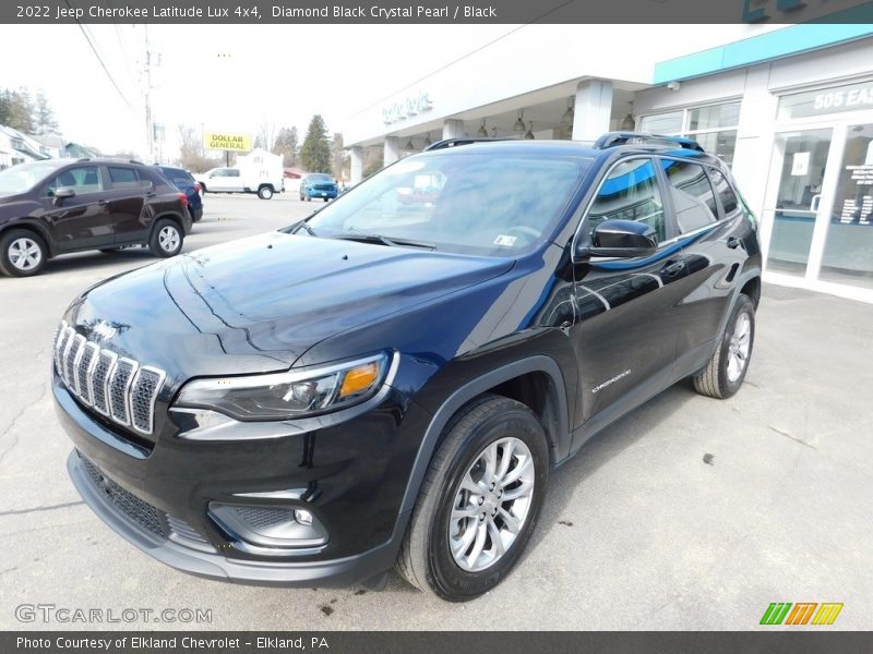 Diamond Black Crystal Pearl / Black 2022 Jeep Cherokee Latitude Lux 4x4