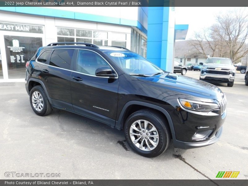 Diamond Black Crystal Pearl / Black 2022 Jeep Cherokee Latitude Lux 4x4