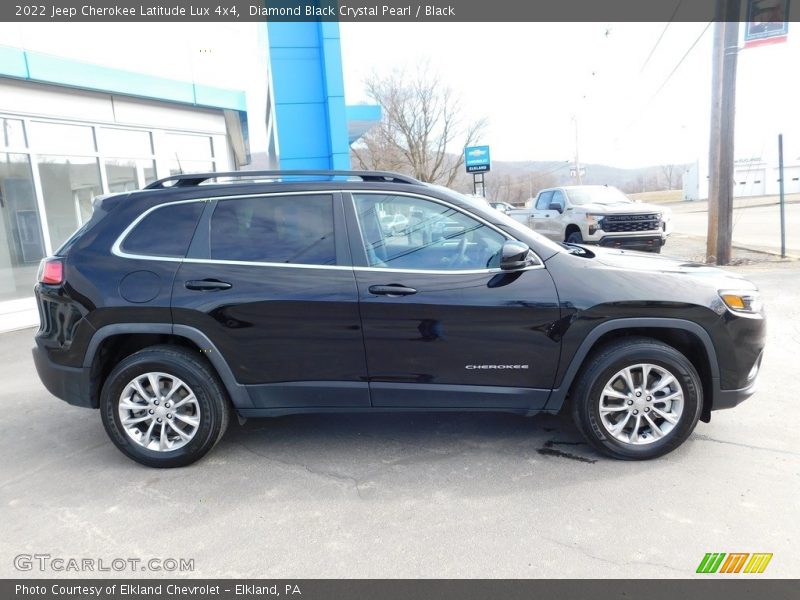 Diamond Black Crystal Pearl / Black 2022 Jeep Cherokee Latitude Lux 4x4