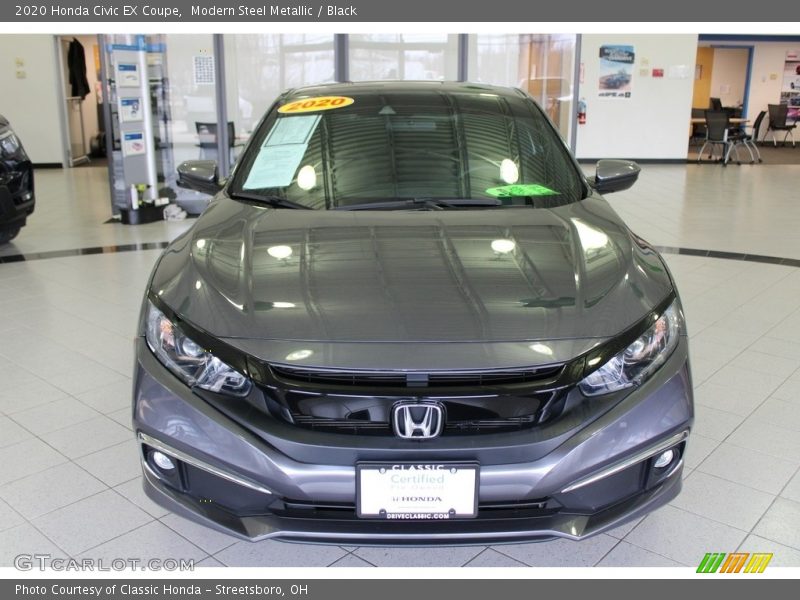 Modern Steel Metallic / Black 2020 Honda Civic EX Coupe