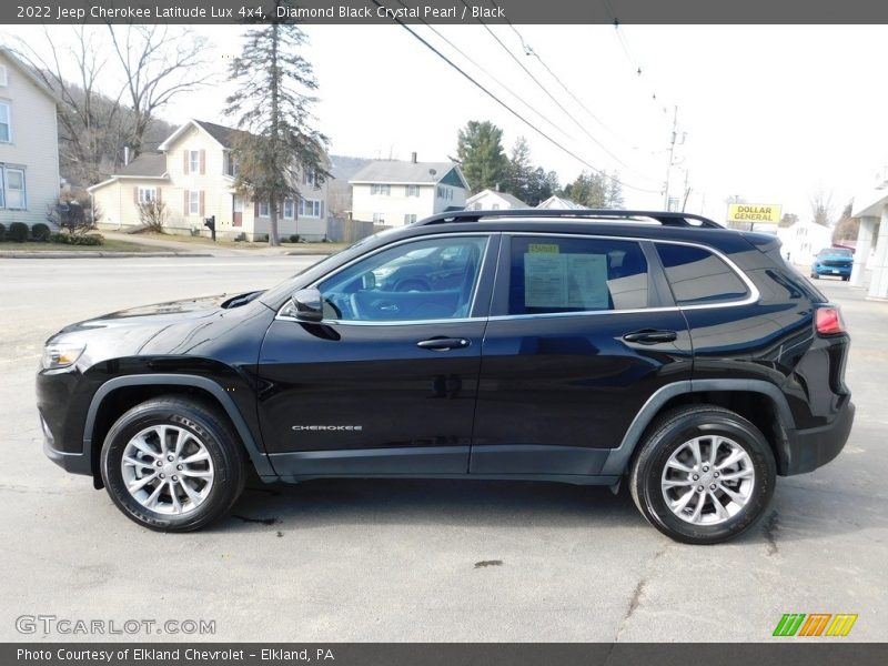 Diamond Black Crystal Pearl / Black 2022 Jeep Cherokee Latitude Lux 4x4