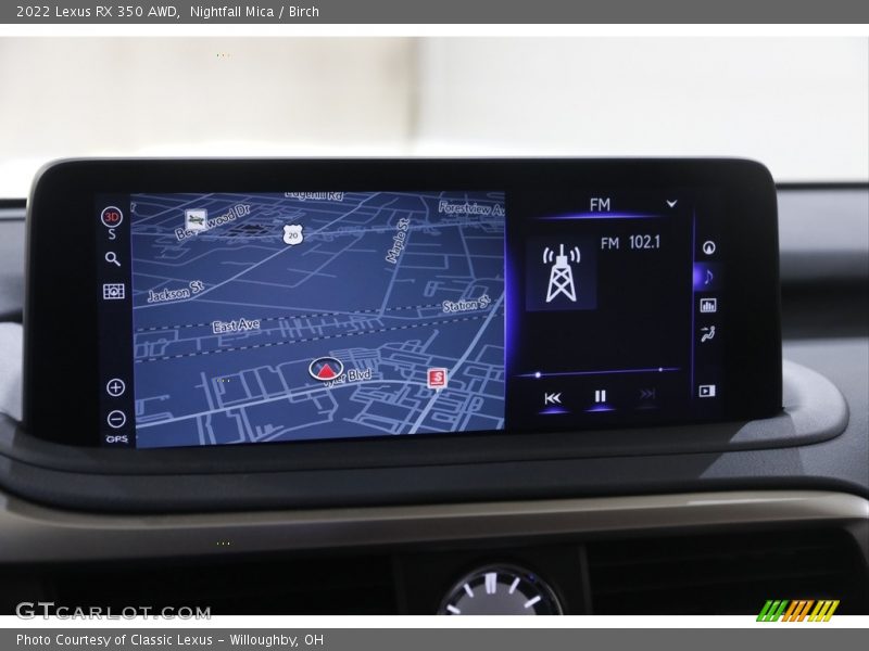Navigation of 2022 RX 350 AWD