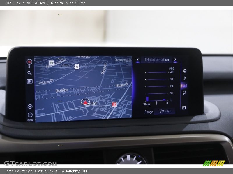 Navigation of 2022 RX 350 AWD