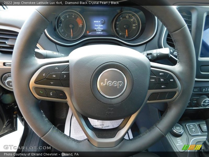 Diamond Black Crystal Pearl / Black 2022 Jeep Cherokee Latitude Lux 4x4