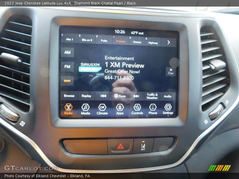 Diamond Black Crystal Pearl / Black 2022 Jeep Cherokee Latitude Lux 4x4